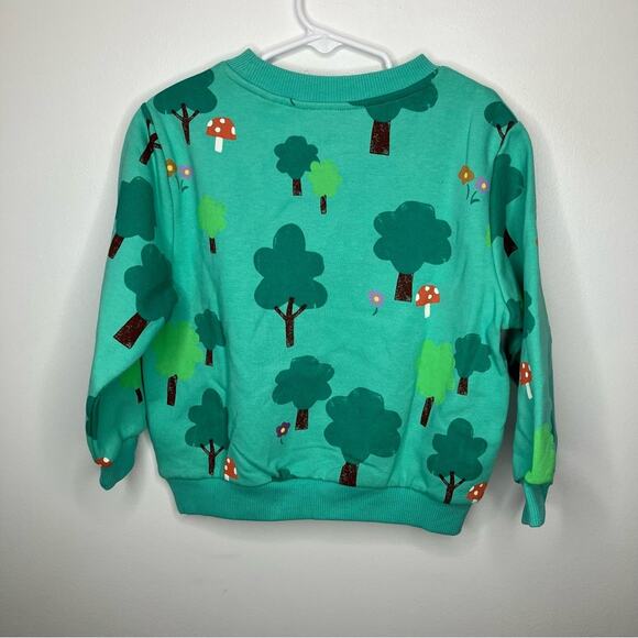 NWT H&M X EVA CHEN Tree Mushroom Print Graphic Crew Neck Sweatshirt 3/4 Years - Picture 3 of 6